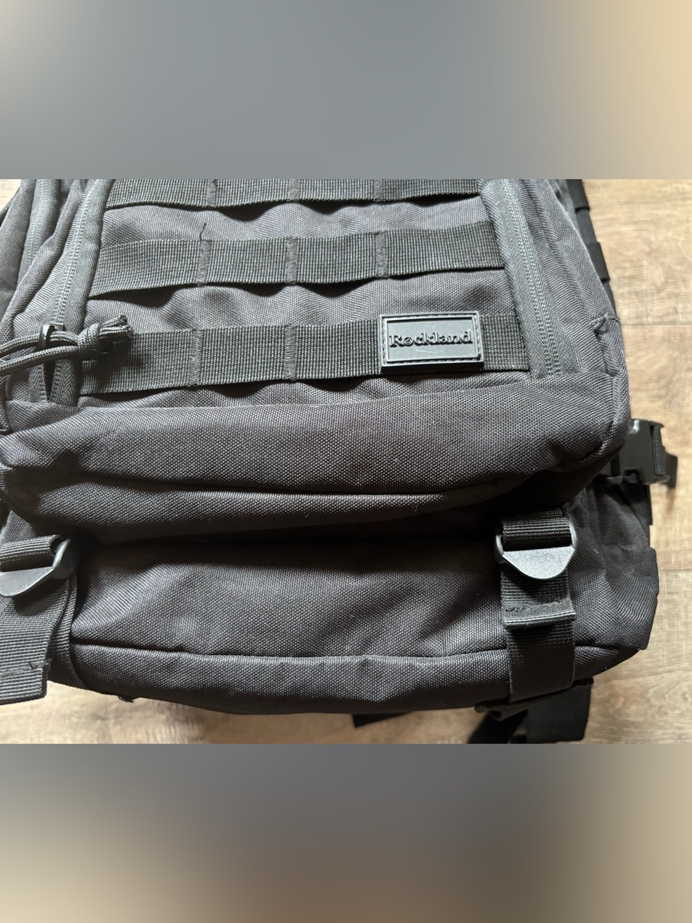 Rockland military tactical 20in black laptop backpack Molle webbing system - Picture 4 of 16